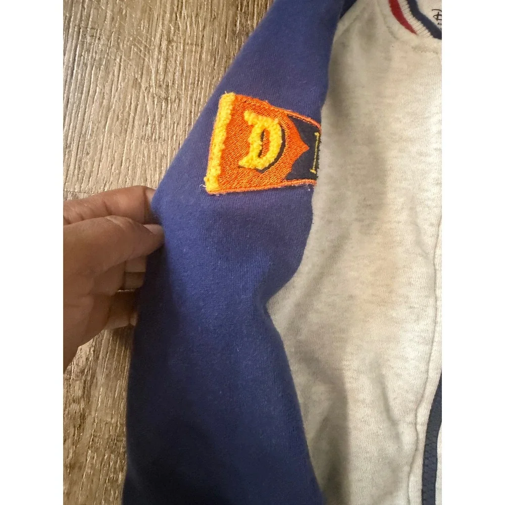 Disney Parks Disneyland Resort Mickey Mouse Varsity Bomber‎ Jacket Gray Blue XS